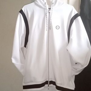Armani exchange white n black zip up hoodie bnwt XXL🔥🔥🔥💯💯